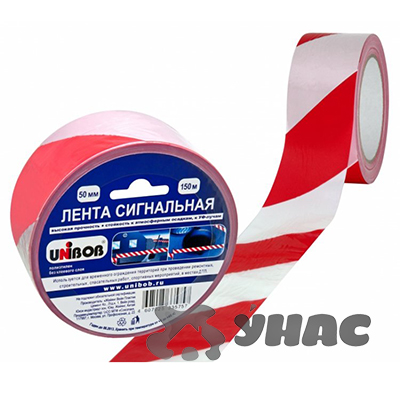 Лента сигнальная UNIBOB 50*150м кр-бел 39295 х36