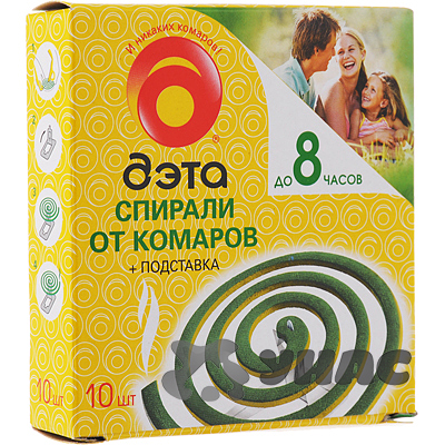 Антикомариные спирали от комаров и летающих Дэта