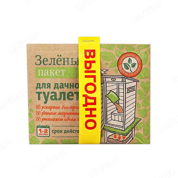 Доктор Робик Зеленый пакет 30 г для дачных туалетов