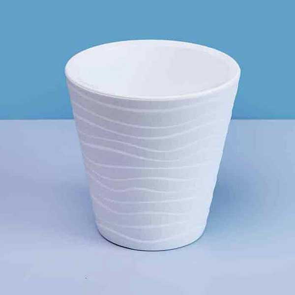 Кашпо "Валенсия" со вставкой 2 л Белый Пласт Авеню х12 