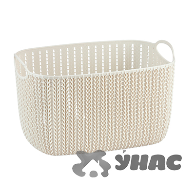 Корзинка Вязание 7л Белый ротанг М2381 (9)