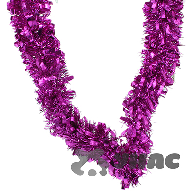 Мишура YT15-20F сиреневый 2м d-7см (зап10шт) "барашек" гофрир.с мелкой мишурой (300)