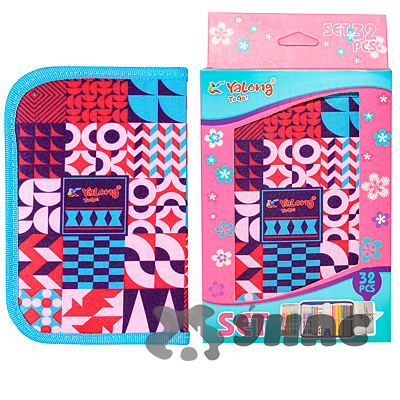 Пенал 13*20*3,5 см с наполнением для девочки NK-90