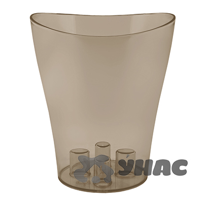 Горшок НИКА для орхидей 13*15,5 1,1 л. коричневый-прозрачный 