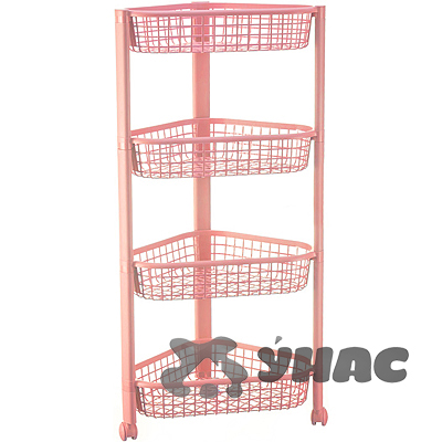 Полка угловая ЕВРО (4 секции)Чайная Роза М2757 (6)