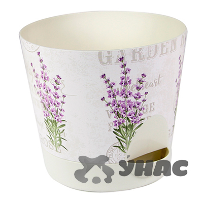 Кашпо НИКА ДЕКО 0,8л D120мм с прикорневым поливом Лаванда М3076(27) 