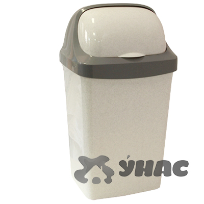 Контейнер для мусора 9 л Ролл топ мраморный М2465