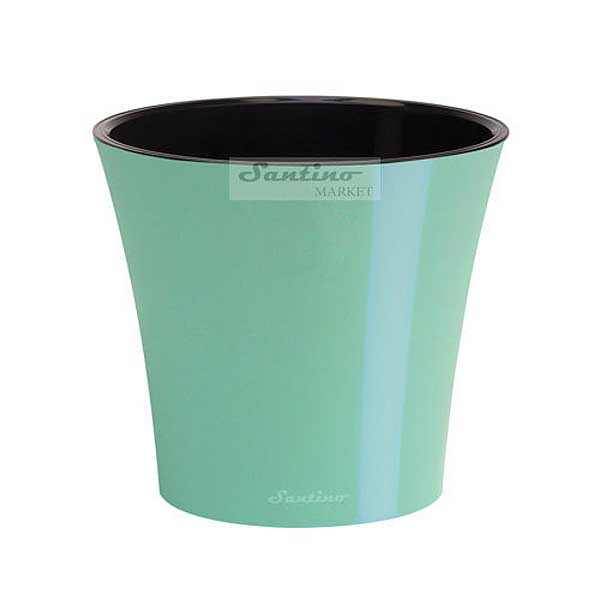 Кашпо АРТЕ 2л Мятный черный Сантино х30 