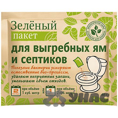 Доктор Робик Зеленый пакет 40 г для выгребных ям