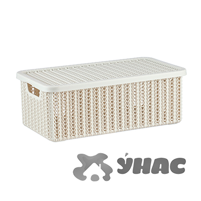 Коробка ВЯЗАНИЕ 6л с крышкой Чайная Роза М2370 (6)