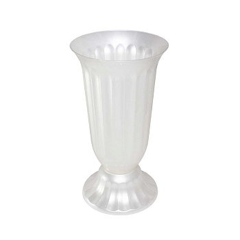 Ваза "Цветочная" №0 (1л.) белая 03000 МилихПластик (20)