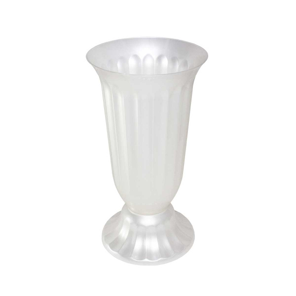 Ваза "Цветочная" №0 (1л.) белая 03000 МилихПластик (20)