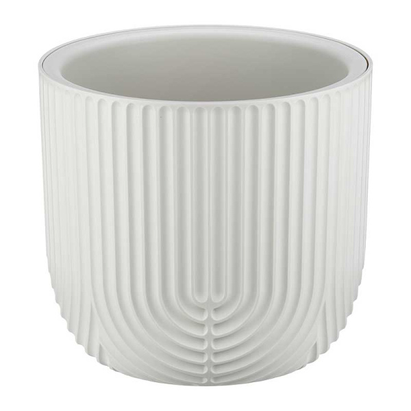 Кашпо РАМОНА D220мм 3,7л со вставкой белый ротанг М3262 х8 