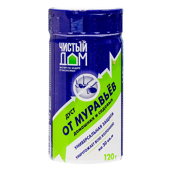 Т-00001685 Чистый дом дуст 120г от муравьев 02-646 х24