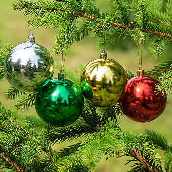 Шар JY-10 4 шт 8 см глянцевые микс (64)