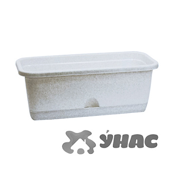 Балконный ящик 400 мм с поддоном мраморный М3220