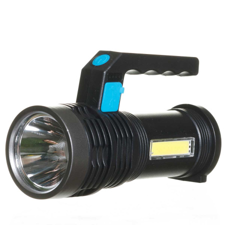 Фонарик 14см  3W+10COB 4режима свечения зарядка USB NA2327 (120)