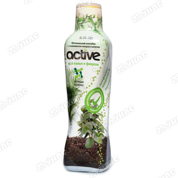 Актив жидкое удобрение для пальм,фикусов 0,5 л Биотехнологии 