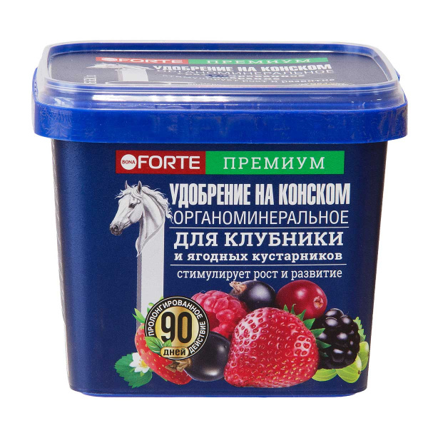 Бона Форте 1 л ОМУ на конском навозе Клубника и ягоды ведро х12 