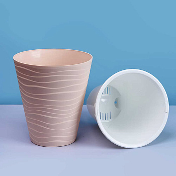 Кашпо "Валенсия" со вст 5,2 л Жемчуг Пласт Авеню х12 