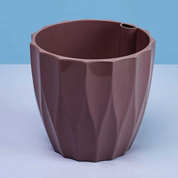Кашпо "Флюте" 3л со вставкой Мокко Пласт Авеню х12 