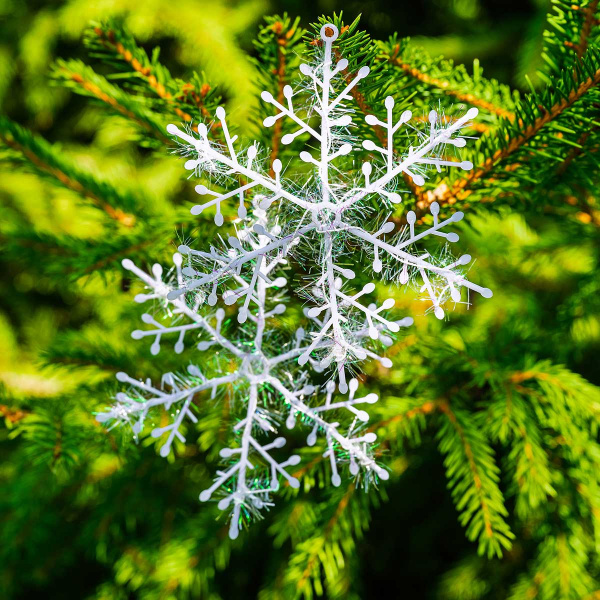 Подвеска Т170 Снежинка2шт 12см пластик (Цена за 10шт)