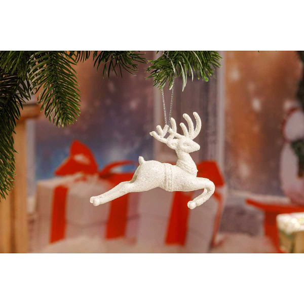 Подвеска JT20-LBY536 Олени белые 2шт 10см (600)