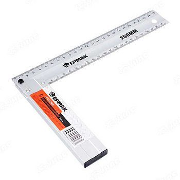 Уголок-линейка ЕРМАК 250мм алюмин. 659-069