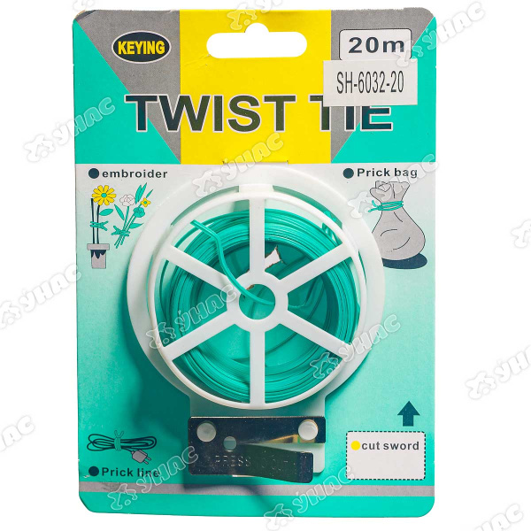 Подвязки для растений 20м проволока в ПВХ оболочке SH-6032-20 (200)