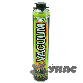 Пена монтажная VACUUM 65 профессиональная всесезонная 1л (брутто 870г)  х16