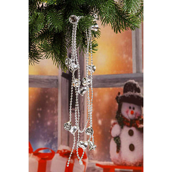Цепь новогодняя Т172-1 1,8м Колокол.серебро х24/480
