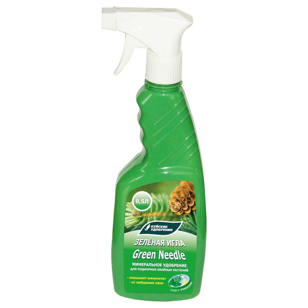 Удобрение жидкое "Зеленая игла" 0,5л СПРЕЙ БХЗ х12 