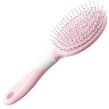 Расческа-массажка овальная, 25см, светло-розовая NA2357 (240)