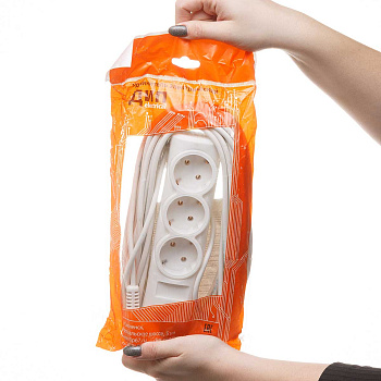 Удлинитель ПРЕМИУМ 3 гнезда 10 метров ПВС 3*0,75 с заземлением х20