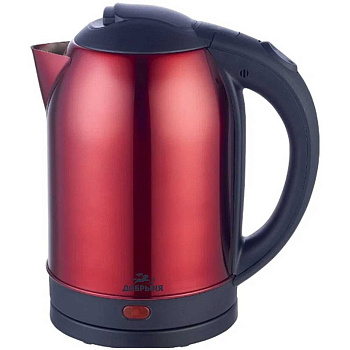 Электрический чайник Добрыня 2 л 1800 Вт нержавеющий DO-1233R