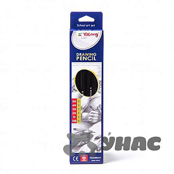 Карандаши чернографитные 6шт (5н,4н,3н,2н,н,нв) (Цена за 24шт) NK-64/YL83022-6 (20)