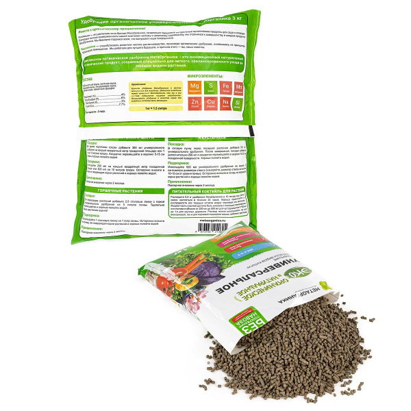 Удобрение органическое "Универсальное" МетаОрганика 3кг 