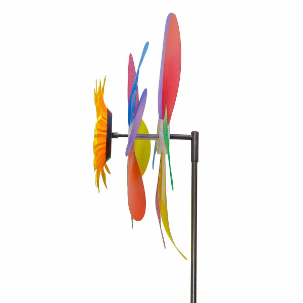 Ветряк D-26-35см двойной разноцветные матовые лепестки NA2672