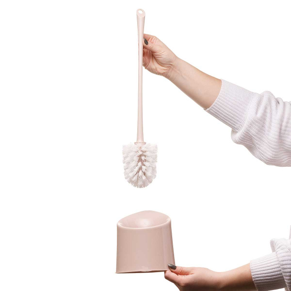 Комплект WC Vogue ершик + подставка бежевый 