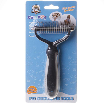 Колтунорез 17*8см 9рядный, прорезиненная ручка NA2394(200)