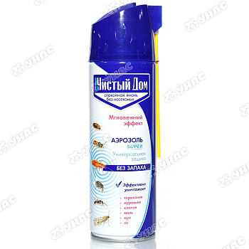 Дихлофос Чистый Дом 400мл(аэрозоль) 2-ное распыление 02-855 х24