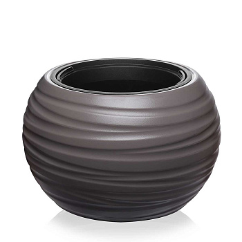 Кашпо Луна D395 6/26л серо-коричневый 634 х4 