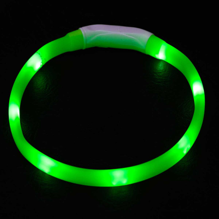 Ошейник 55*1,5см свет-ся 3реж микс USB NA2615 (144