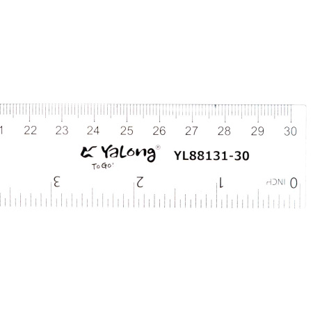 Линейка пластиковая прозрачная 30см YL88131-30