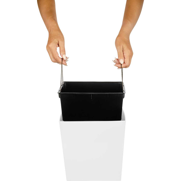 Горшок КУБ 11,6л 250х250мм белоснежный жасмин х6 