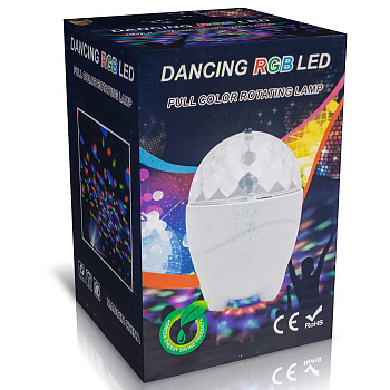 Светодиодн.LEDлампа YF-1618 1реж. Полушар на подставке цветное "Звездное небо"