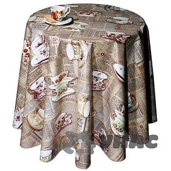 Клеенка 140*20 ДЕКОРАМА 39А (Чаепитие,беж.) ТУРЦИЯ