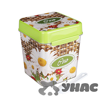 Емкость Плетенка 1,2л (соль) с ложкой БШ4832 (12)