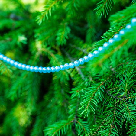 Цепь новогодняя 5ZLAZ8-5-4 Шарик d-0.8 мм 5 м лазурь