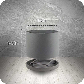 Горшок 1,7л серый 103/15-3 х12 